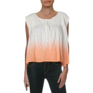 NWT Free People Peach Ombre Sleeveless Blouse XS